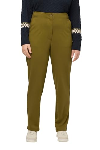 Ulla Popken Damen high Waist Punto di Roma Pants Hose, gelbgrün, 32W x 32L Ulla Popken Damen high Waist Punto di Roma Pants Hose, gelbgrün, 32W x 32L von Ulla Popken