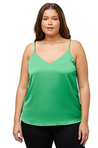 Ulla Popken Damen satijnen strap-blouse Blusen, Grasgrün, 54-56 EU von Ulla Popken