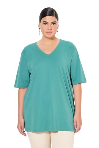 Ulla Popken Damen T-Shirt, V-Ausschnitt, Relaxed, Halbarm, Grün, 66-68 EU Ulla Popken Damen T-Shirt, V-Ausschnitt, Relaxed, Halbarm, Grün, 66-68 EU von Ulla Popken