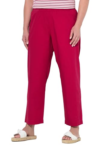 Ulla Popken Women's 7/8-Chinohose Ruby, Elastikbund, weites, gerades Bein Casual Pants, dunkle Himbeere, 38W / 32L Ulla Popken Women's 7/8-Chinohose Ruby, Elastikbund, weites, gerades Bein Casual Pants, dunkle Himbeere, 38W / 32L von Ulla Popken