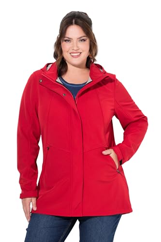 Ulla Popken Women's HYPRAR Softshell-Longjacke, wasserdicht, A-Linie, Kapuze Jacken, Salsa, 50/52 Ulla Popken Women's HYPRAR Softshell-Longjacke, wasserdicht, A-Linie, Kapuze Jacken, Salsa, 50/52 von Ulla Popken