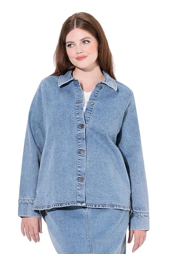 Ulla Popken Women's Jeans-Shaket, Hemdkragen, Langarm, Biobaumwolle Indoorjacken & Blazer, Blue Denim, 46/48 Ulla Popken Women's Jeans-Shaket, Hemdkragen, Langarm, Biobaumwolle Indoorjacken & Blazer, Blue Denim, 46/48 von Ulla Popken