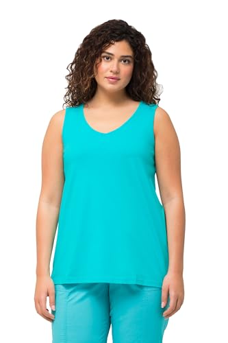Ulla Popken Women's Top, V-Ausschnitt, Classic, ärmellos T-Shirts, Tiefes Aqua, 62/64 Ulla Popken Women's Top, V-Ausschnitt, Classic, ärmellos T-Shirts, Tiefes Aqua, 62/64 von Ulla Popken
