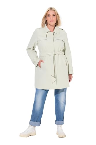 Ulla Popken Women's Trenchcoat, A-Linie, Hemdkragen, Bindegürtel Mäntel, Stein, 50/52 Ulla Popken Women's Trenchcoat, A-Linie, Hemdkragen, Bindegürtel Mäntel, Stein, 50/52 von Ulla Popken
