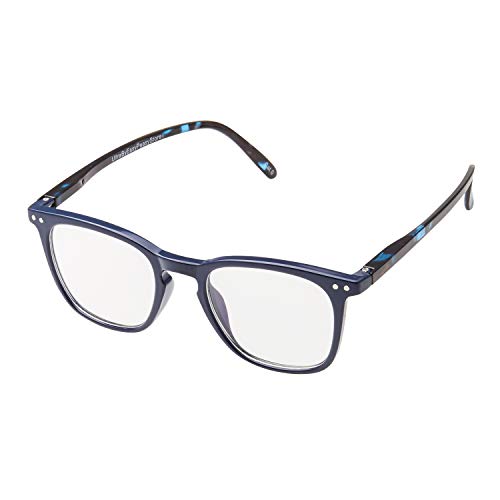 Ultra Blau Schildpatthorn Umrandet Rahmen Blaulichtblockierung Brille Umrandete Anti Blue Light Brille Schildpatt Blaulichtfilter Brille Männer Frauen Gaming PC Computer Lesebrille Erwachsene von UltraByEasyPeasyStore