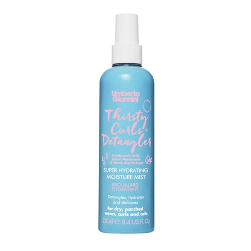 "Umberto Giannini Thirsty Curls Detangler Super Hydrating Moisture Mist 250 ml Veganes Leave-in-Conditioner-Spray für trockenes, knotiges Haar "Umberto Giannini Thirsty Curls Detangler Super Hydrating Moisture Mist 250 ml Veganes Leave-in-Conditioner-Spray für trockenes, knotiges Haar von Umberto Giannini