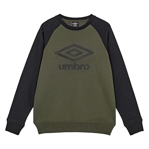 UMBRO Core Raglan Sweatshirt Herren Oliv/schwarz, L von UMBRO