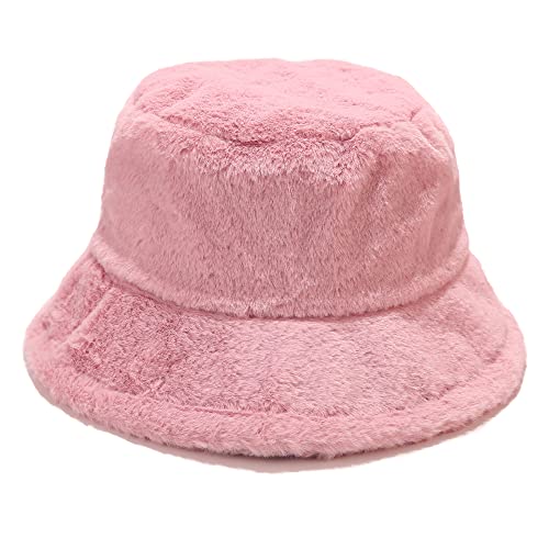 Umeepar Winter Kunstfell Fischerhut Flauschige warme Mütze für Damen Herren, B Rosa, Einheitsgröße von Umeepar