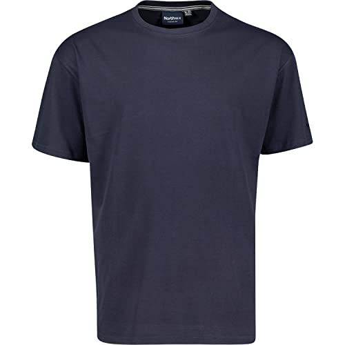 Basic-T-Shirt in dunkelblau von North 56°4 in großen Größen bis 8 XL, Größe:7XL von Unbekannt