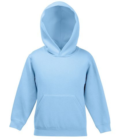 Fruite of the Loom Kinder Kaputzenshirt, Hoodie, vers. Farben 140,Pastellblau von Unbekannt