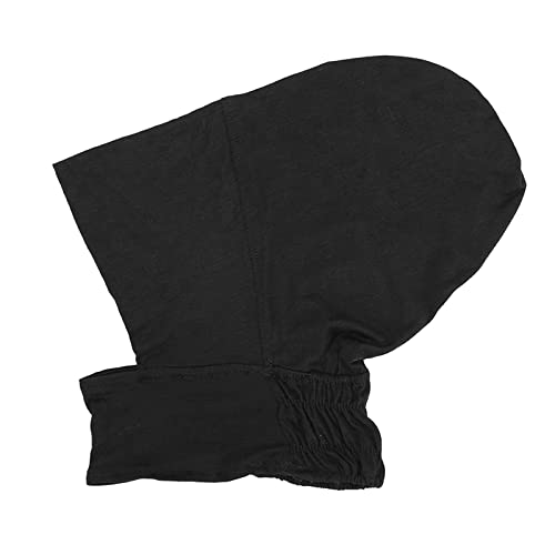 Gentleman Laufmütze Lässige einfarbige elastische Kappe für Damen, hochelastischer muslimischer Latz für Damen Hijab (Black, One Size) von Generic