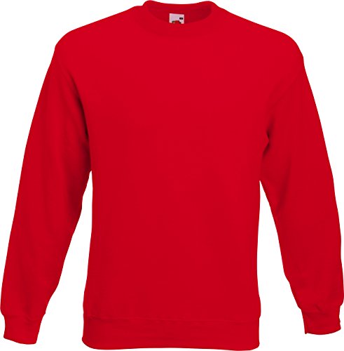 Klassisches Sweatshirt, rundhalsausschnitt – erhältlich in XS bis 4XL – Ideal für Sport, Arbeit und Freizeit Gr. XL, rot von Unbekannt