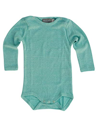 Unbekannt Alkena, Baby/Kleinkind Body Langarm, 100% Bourretteseide (68, Aqua) von Unbekannt