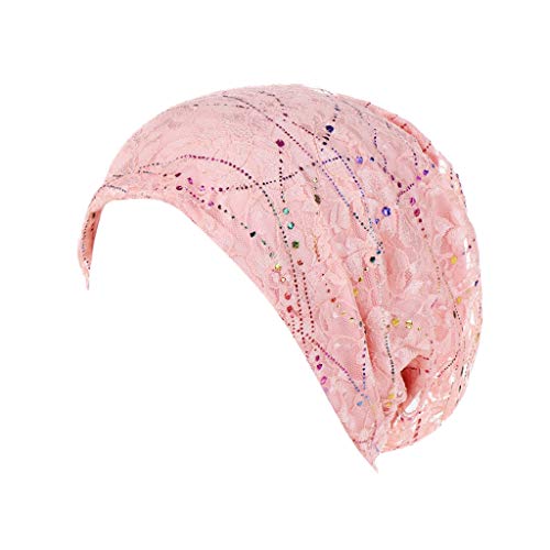 Unbekannt Chemo Mützen Damen Beanie Mütze Frauen Chemo Hut Frau Hut Kopftuch Super Weich Slouchy Turban Kopfbedeckungen Kop Wraps für Haarausfall, Kreb, Chemo Rosa von Unbekannt