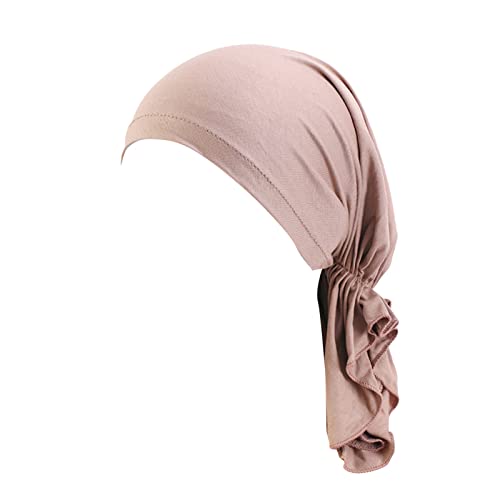 Unbekannt Kopftuch Damen Elegante Bandana Slouch Mütze Outdoorhut Schal Turban Headwear Chemo Beanie Schal Bandana Hüte Headwear für Kreb, Chemo, Haarausfall Khaki von Unbekannt