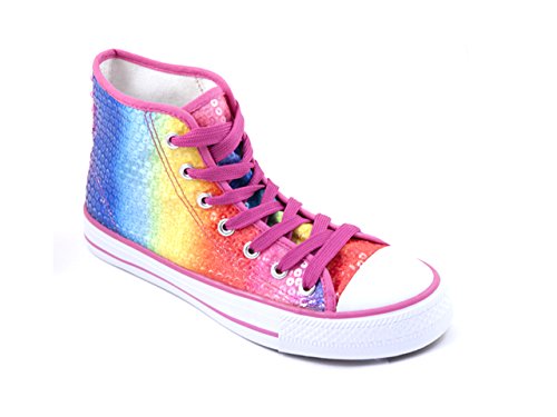 Unbekannt Pailletten Schuhe Glitzer 36-42 Damen & Herren 9 Farben (38, Regenbogen/Bunt) von Unbekannt