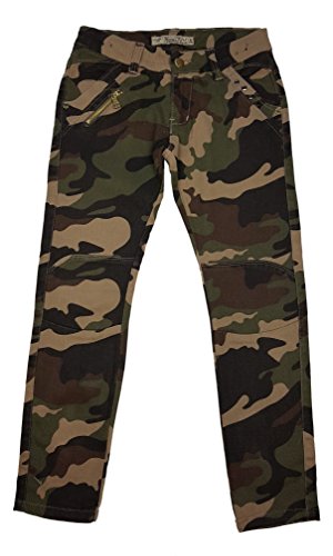 Unbekannt Tolle Mädchen Army Tarnhose, Camouflage Muster in Braun Camouflage, Gr 128/134, M8153.10 von Unbekannt