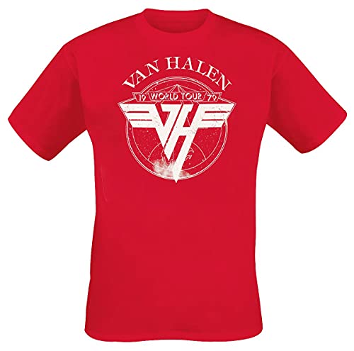 Van Halen 1979 Tour Männer T-Shirt rot M 100% Baumwolle Band-Merch, Bands von Unbekannt