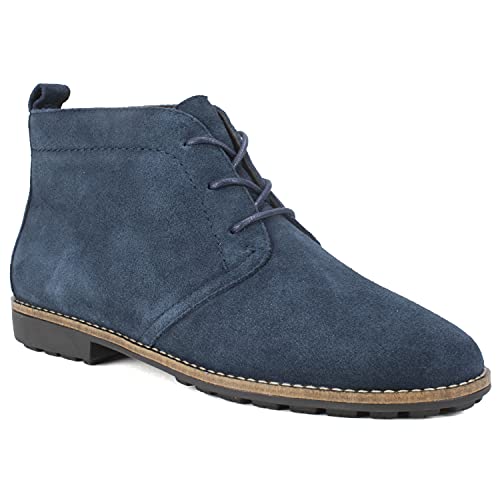 WHITE MOUNTAIN Damen Auburn Chukka-Stiefel, Marineblau (Veloursleder), 38.5 EU Weit von WHITE MOUNTAIN