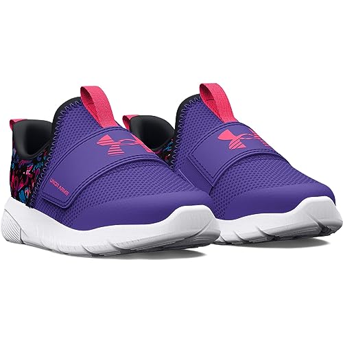 Under Armour Baby-Mädchen Flash (Kleinkind), Electric Purple/Black/Pink Shock, 10 US Toddler von Under Armour