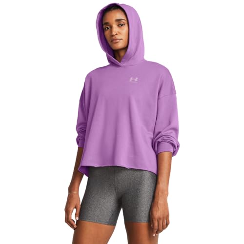 Under Armour Damen Sweatshirt mit Kapuze UA Rival Terry Oversize Hoodie lila (309) M von Under Armour