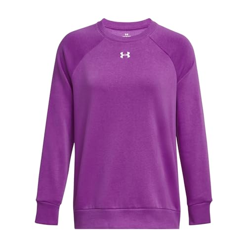 Under Armour Damen UA Rival Fleece Crew Sweatshirt, Cassis/White, S von Under Armour