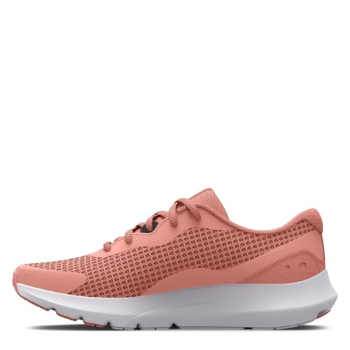 Under Armour Damen UA Surge 3 Laufschuhe, Damen Visal Cushioning, Pink Sands 600 Jet Grey, 42,5 EU von Under Armour