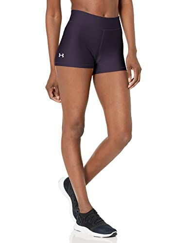 Under Armour HeatGear Mid Rise Shorty für Damen, (541) Tux Lila/Weiß, Groß von Under Armour