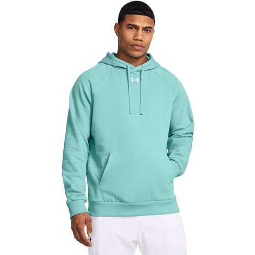 Under Armour Herren Hoodie Rival radial Turquoise-White M von Under Armour