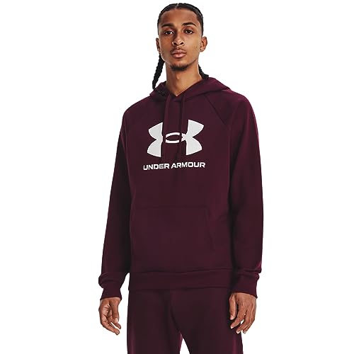 Under Armour Herren Rival Fleece Logo Hoodie Kapuzenpullover, (600) Dark Maroon/White, XX-Large von Under Armour