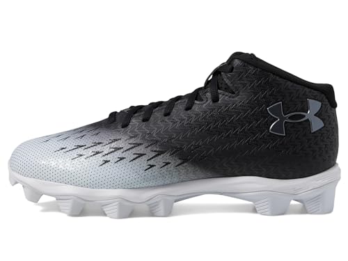 Under Armour Herren Spotlight Franchise Rm 4.0 Wide Fußballschuh, (001) Schwarz/Weiß/Metallic Gun Metal, 42.5 EU Weit von Under Armour