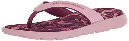 Under Armour Unisex-Kinder Ignite Marbella Graphic Flip Flop, (600) Pink Sugar/Pink Sugar/Charged Cherry, 6 US Big Kid von Under Armour