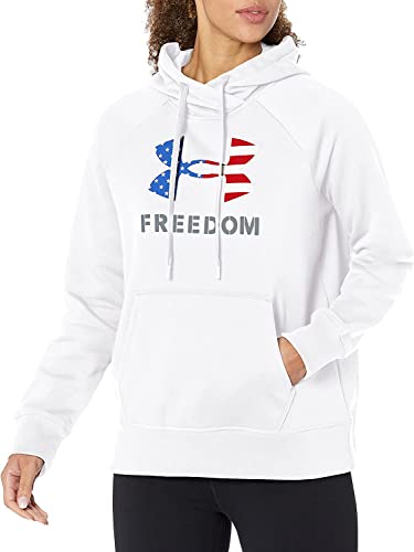 Under Armour Women's Freedom Rival Hoodie , White (100)/Red , Medium von Under Armour