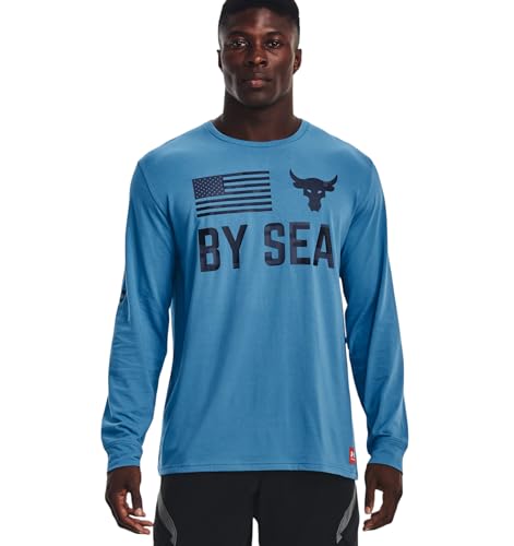 Under Armour X Project Rock Langarmshirt, Chicago Blue/Petrol Blue, L von Under Armour