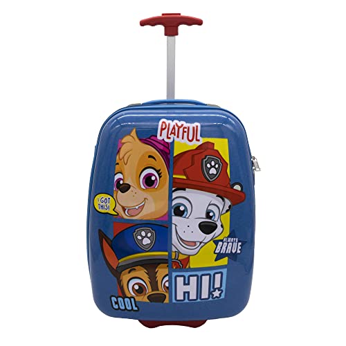 Undercover Kinder Hartschalen Trolley Handgepäck, 2 Rollen, 20 x 44 x 33 cm - 23 l, Motiv: Paw Patrol von Undercover