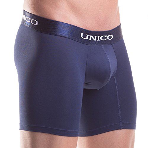 Unico Boxershort Suspensor Profundo Microfibre Langes Bein Unterwäsche, Blau, Gr.M von Mundo Unico