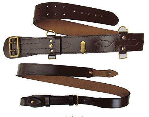 Sam Browne Gürtel + Schultergurt, braunes Leder mit Messing, Uniform-Zubehör R145 Gr. Größe 42 UK, Brown Gold fitting Sam Browne Gürtel + Schultergurt, braunes Leder mit Messing, Uniform-Zubehör R145 Gr. Größe 42 UK, Brown Gold fitting von Uniform Store London