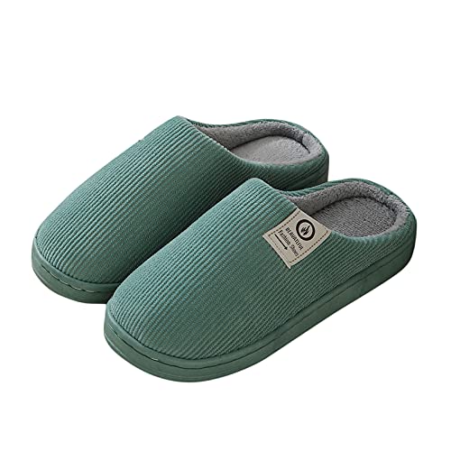 Uninevp Damen-Hausschuhe Winter Pantoffeln Memory Foam Anti Rutsch Pantoffeln Hüttenschuhe Plüsch Warme Paare Slippers Hausschuhe Haushalt Herren Drinnen Geschenk Für MännerRYTEJFES, 37/38 EU von Uninevp