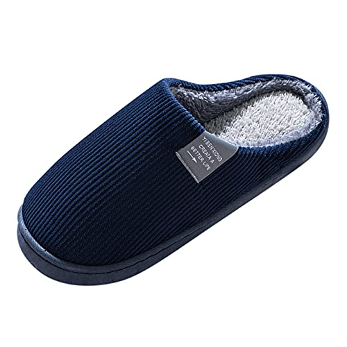 Uninevp Damen-Hausschuhe Winter Pantoffeln Memory Foam Anti Rutsch Pantoffeln Hüttenschuhe Plüsch Warme Paare Slippers Hausschuhe Haushalt Herren Drinnen Geschenk Für MännerRYTEJFES von Uninevp