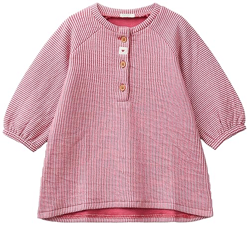 United Colors of Benetton Baby-Mädchen 33t1av008 Kleid, Rosa Tenue A Righe 910, 62 cm von United Colors of Benetton