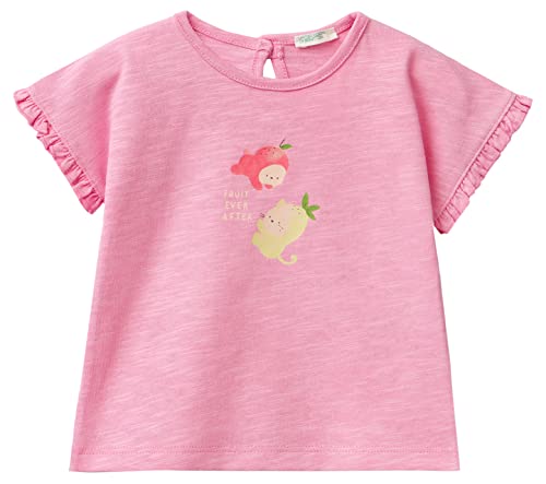 United Colors of Benetton Baby-Mädchen 3f93a102i T-Shirt, Intensives Rosa 05f, 86 von United Colors of Benetton