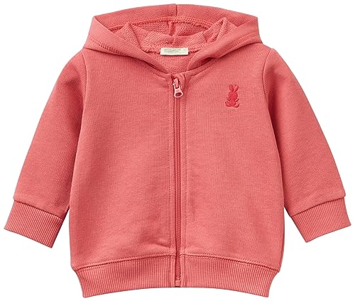 United Colors of Benetton Baby-Mädchen Giacca C/CAPP M/L 3J70A500R Hooded Sweatshirt, Rosa Salmone 11F, 74 von United Colors of Benetton