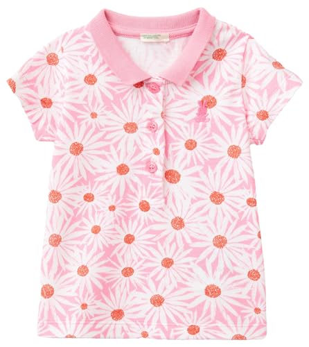 United Colors of Benetton Baby-Mädchen Poloshirt M/M 3lrya3003 Polohemd, Rosa, 80 von United Colors of Benetton