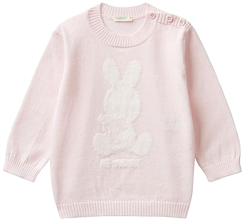 United Colors of Benetton Baby-Mädchen Trikot G/C M/L 102cb100n Pullover, Rosa Tenue 1w0, 62 cm von United Colors of Benetton