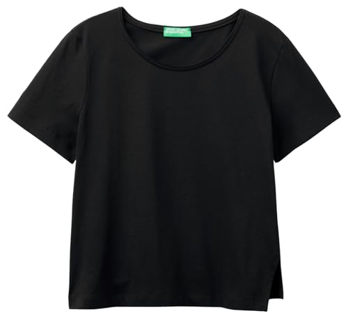 United Colors of Benetton Damen 3096d106o T-Shirt, Schwarz 100, Small von United Colors of Benetton