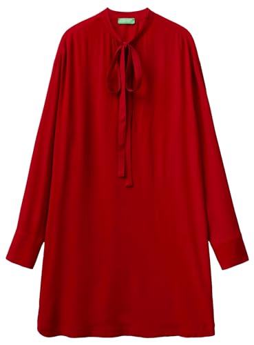 United Colors of Benetton Damen 43a0dv05g Kleid, Rot 0v3, XS von United Colors of Benetton