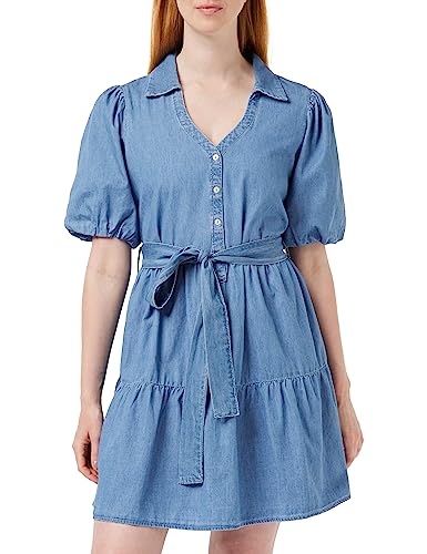 United Colors of Benetton Damen 4dhjdv04j Kleid, Hellblau Denim 902, L von United Colors of Benetton