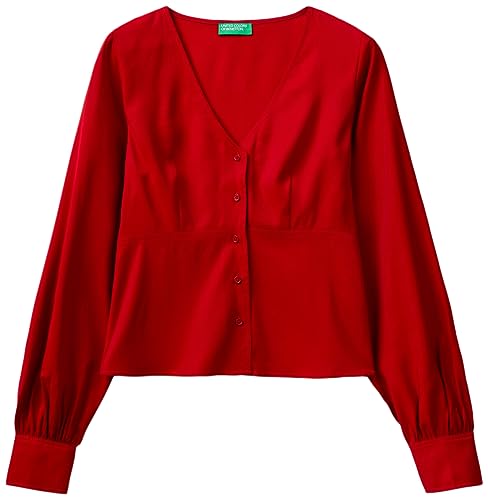 United Colors of Benetton Damen 5q3zdq050 Hemd, Rot 0v3, Medium von United Colors of Benetton