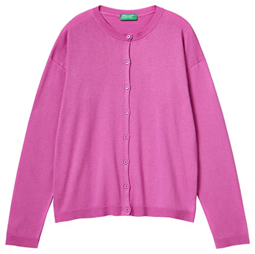 United Colors of Benetton Damen Koreanisches Trikot M/L 103cd500i Strickjacke, Rosa 0 K9, XS von United Colors of Benetton