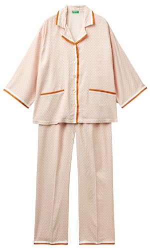 United Colors of Benetton Damen Pig(Hemd+Hose) 41HH3P00E Pyjamaset, Pastellrosa 61q, M von United Colors of Benetton